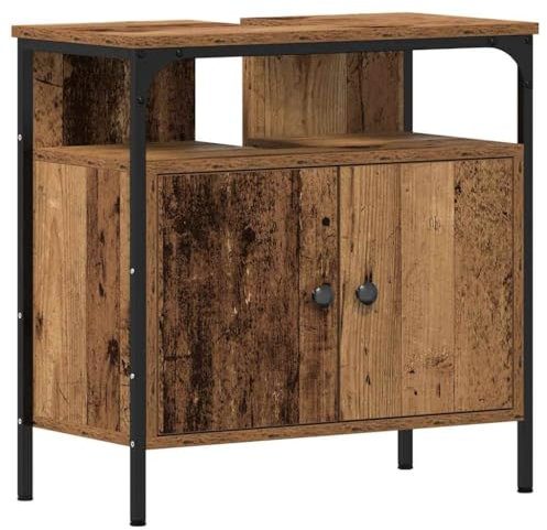vidaXL Mueble de baño para Lavabo de Madera Antigua 60x30x60 cm, Armario de Lavabo de baño, Mueble lavamanos baño, Mueble bajo Lavabo, Mueble de baño