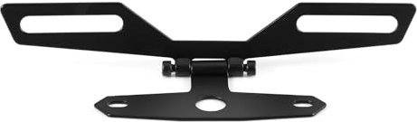 Supporto Regolabile per Il Fanale Posteriore Della Moto,Portatarga pieghevole Supporto Universale Staffa Targa per Moto Etichetta fanale Posteriore Nero