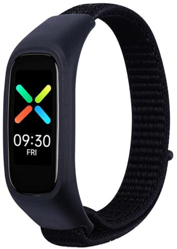 Breathable Armband für Oppo Band Sport, Nylon Uhrenarmband Armbänder, Ersatzarmband für Oppo Band (Black)