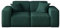 Friderik Sofa LUGA 2-Sitzer Couch Wohnlandschaft gepolstertes Sofa dekorative Kissen (Petrol)