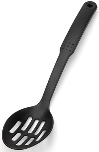 Nylon Slotted Spoon – 38cm Heat-Resistant Serving Spoon for Soup & Sauce – Lightweight, Dishwasher Safe & Non-Stick Cookware Safe