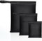 L&W Luck 3 Pcs Bolsa Impermeable, Bolsa de Piscina con Cremallera, Bolsa de Ropa Sucia Reutilizable,Adecuado Guarda Trajes de Baño y Ropa Sucia (Negro)