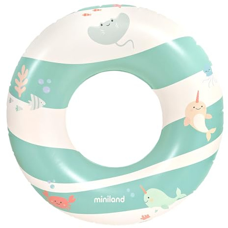 Miniland – Kinderschwimmring 55 cm, Leichter und Sicherer Rundring für Pool und Strand