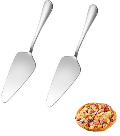 WLVinson 2 Pezzo Taglia Torta,Paletta per Torte in Acciaio Inox,Spatola per Dolci e Taglia Torta Multiuso per Servire Pizza,Dolci e Pasticcini,Accessorio da Cucina per Feste,Matrimoni e Ristorante