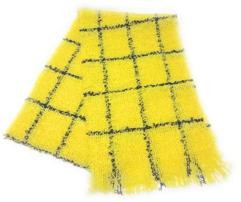 Rupert the Bear 50% Mohair 50% Wool Style Scarf Made in Scotland