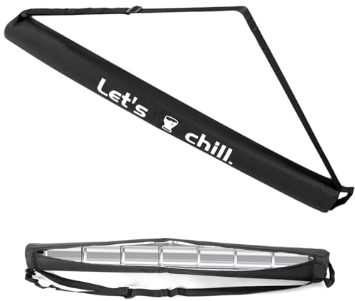 Golf Beer Cooler Sleeve, Leak-Proof 7-Can Insulated Cooler Sleeve with Adjustable Strap Beer Drink Cooling Accessories Cold Drink Sling Bag Gifts for Most Golf Bags Styles & Types