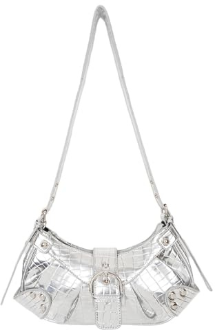 Aulenge Y2K Umhängetasche Damen Shopper Handtasche aus PU Leder für die Arbeit Modische Pendlertasche mit Magnetverschluss Leichte Alltagstasche für Damen