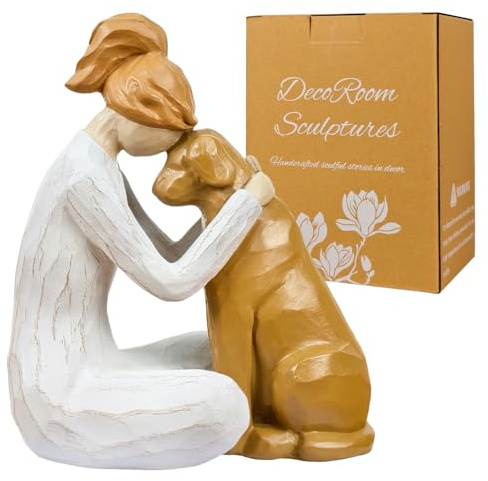 Dogs Friendship Memorials Gifts for Dog Lovers, Pet Loss Gifts - Hand-Painted Dog Figurine Decor for Pet Owners