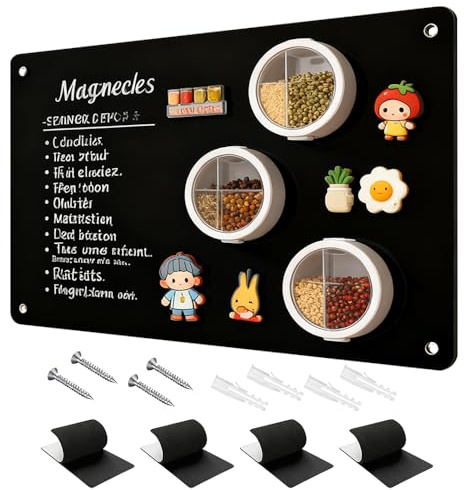 Weciau Magnettafel, 43 X 30cm, Metalltafel Magnetwand, Pinnwand Magnetisch, Kratzfest Selbstklebend, Memoboard Magnetisch für Büro Küche Kühlschrank(Schwarz)