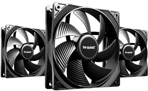 be quiet! Pure Wings 3 Ventilateur PWM 120 mm, 3 ventilateurs inclus, haute vitesse maximale, faible vitesse minimale, cadre de ventilateur optimisé, haute pression d'air, fonctionnement très