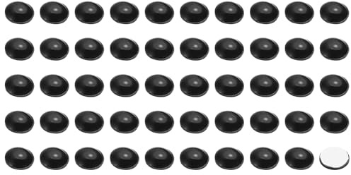 PATIKIL 0.28 x 0.08 Inch Silicone Speaker Isolation Pads, 100 Pcs Hemisphere Bumpers Isolation Feet Non-Skid Adhesive Speaker Pads for Turntable Subwoofer Record Player, Black