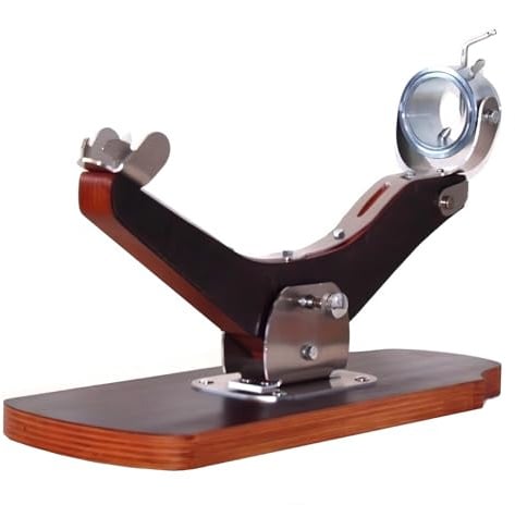 chiner Jamonero Profesional Grande Bicolor Giro 360° | Madera tratada, 23x59x34 cm, 4,5 kg, herrajes de aluminio acerado, posiciones basculantes, fabricado en España