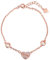 Unendlich U Fashion Herz Damen Charm-Armband 925 Sterling Silber Zirkonia Armkette Verstellbar Armkettchen, Rosegold
