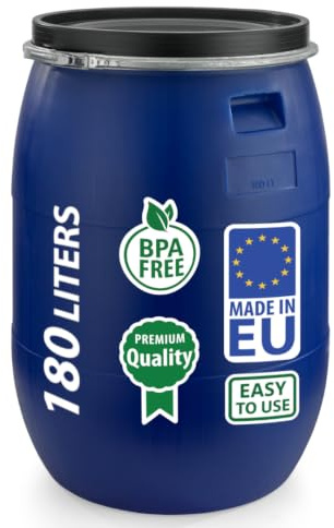 Sterk Plast Fass mit Kreis, Durchmesser - 54 cm, Fassungsvermögen - 180 Liter