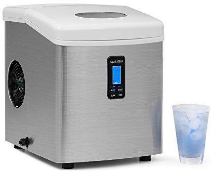 Klarstein Machine a Glacons pour la Maison, Capacité de 3,3L, Fabrique Rapidement Jusqu'à 15kg de Glacons en 2 Tailles Différentes, Machine à Glaçons, Ice Maker avec Alarme Securité, Facile à Nettoyer