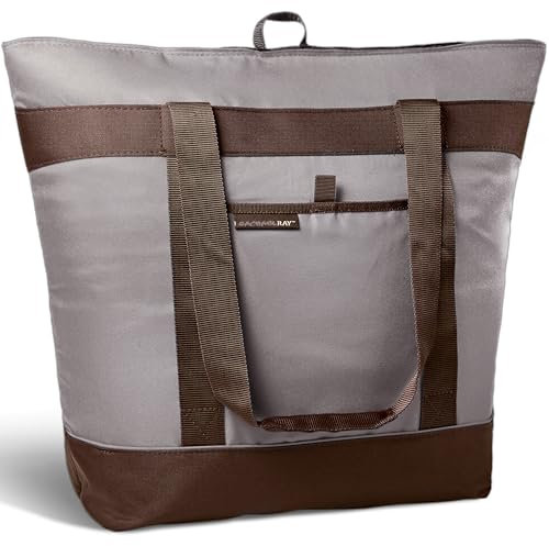 Rachael Ray Jumbo Chillout Thermo-Tragetasche, isoliert, weiche Seiten, faltbar, wiederverwendbar und auslaufsicher, Lebensmitteltasche, tragbarer Reisekühler, heiße oder kalte Tragetasche,