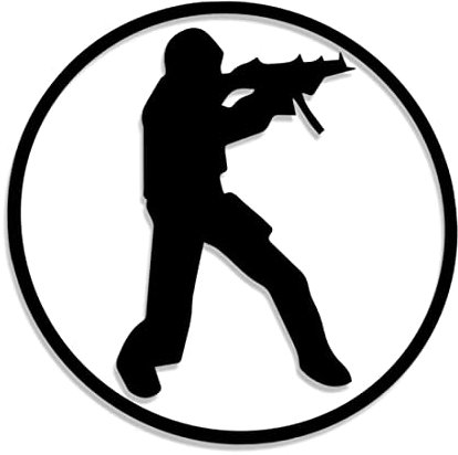 Decus Shop Counter Strike Logo L 0125 (schwarz) // Sticker OEM JDM Style Aufkleber