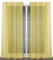BEAUTEX Vorhang mit Kräuselband oder Ösen, transparente Gardine Dolly, Farbe und Größe wählbar (Kräuselband - Breite 140 cm - Höhe 250 cm - 2 Stück - Gelb)