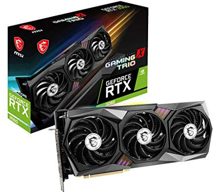 MSI Gaming GeForce RTX 3060 12GB 15 Gbps GDRR6 192-Bit HDMI/DP PCIe 4 Tri-Frozr Torx Fan Ampere RGB OC Graphics Card (RTX 3060 GAMING X TRIO 12G)