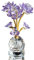 QFkris Lila Kristall Rose Blume Glas Figur Sammlerstück Statue Home Decor Hochzeit Muttertag Tafelaufsatz Valentinstag Brautdusche