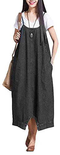 Donna Elegante Estiva Tuta in Jeans Salopette Jeans Pantaloni Larghi Harem Sciolto Boyfriend Jumpsuit Denim Abito Gonna Salopette Casual Vestito Salopette di Denim Abito di Jeans Bavaglino L