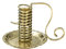 NKlaus Spiral-Leuchter Messing Gold Höhe: 12cm Handleuchter Dekoleuchter Kerze Ø 2-2,5cm 10893