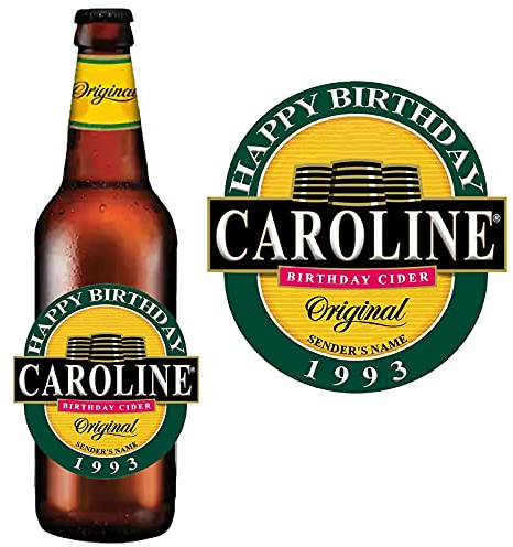 Personalised Sticker Bottle Label for Magners Cider, for Birthday Any Occasion