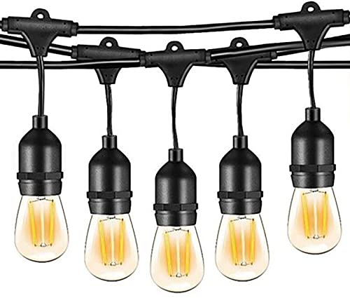 Gorssen 10M LED Lichterkette Außen,S14 Lichterkette Gluehbirne Aussen LED,IP65 Wasserdicht,Lichterkette mit LED Birnen,Warmweiß 3000K Beleuchtung für Innen und Außen Deko Garten Hochzeit