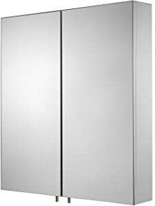 Croydex Finchley Medizinschrank mit Doppeltür, Edelstahl, 670 x 600 x 119 mm