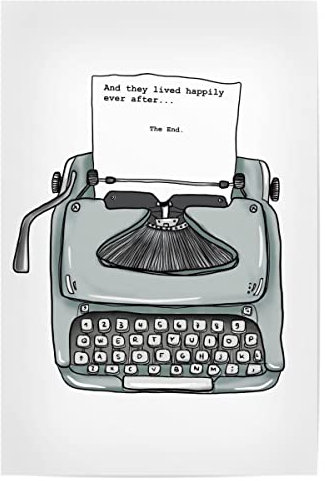 artboxONE Poster 30x20 cm Typografie Schreibmaschine - Bild Schreibmaschine Geschichte Illustration