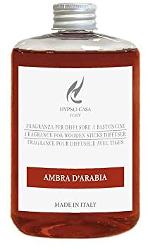 HYPNO CASA - Ricarica per Diffusori di Profumo d'Ambiente, 500ml. (Ambra d'Arabia)