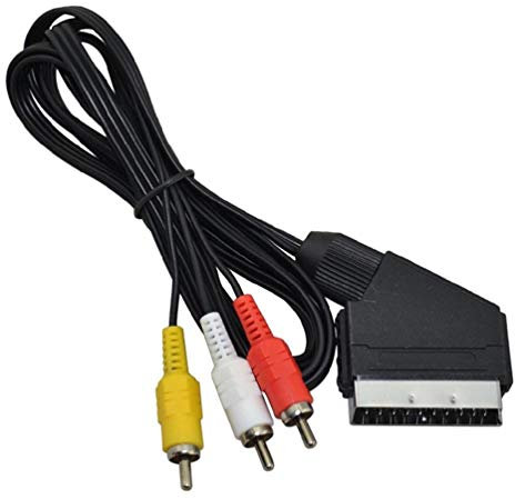 Yushu - Cavo TV AV SCART Audio Video da 1,8 m, compatibile con NES, RGB SCART CAVO Plug