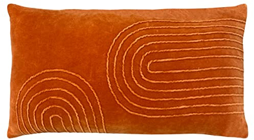 furn. Mangata Polyester Filled Cushion, Cotton, Orange,30 x 60cm
