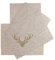 Dekoleidenschaft 4X Platzmatte Hirsch aus Filz in beige, 45x33 cm, Platzset, Tischset, Filzunterlage, Platzdeckchen, Tisch-Untersetzer, Gedeckset, Filz-Untersetzer