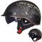 Casque Bol Homologué ECE Casque Jet Brain - Cap Demi-Casque Moto Vintage Casque Demi-Coque RéTro Ouvert Casque à VisièRe IntéGréE Cruiser Chopper Scooter Cyclomoteur,N-M=（57~58cm）