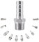 BORDSTRACT Raccordi portagomma SS304 Raccordo filettato maschio in acciaio inox Raccordo coda tubo flessibile BSP 1/8~3/4 per il collegamento di tubi dell'aria, tubi carburante, tubi del(1/2×15mm)