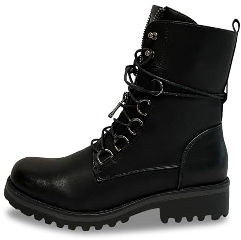 Pogolino Damen Stiefeletten Outdoor Schnürboots Herbst Stiefel ST601