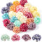 BOMULEZG 40 cabezas de flores de seda, flores de hortensias artificiales, 4,5 cm, de seda, para manualidades, scrapbooking, bodas, fiestas, decoración del hogar