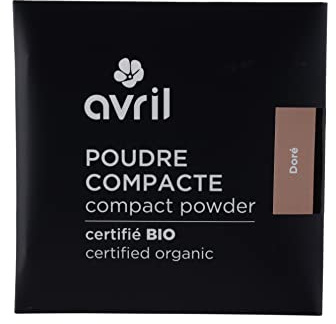 Avril - Poudre Compacte Bio - Texture Soyeuse - Unifie et Matifie le Teint - Vegan, Certifié Bio Ecocert - Fabriqué en France - Recharge 11g
