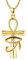 Midir&Etain Gold Ankh Kette Daman Halskette 925 Sterling Silber Auge des Horus Anhänger Halskette Ankh Kreuz Schutz Halskette Ägyptischer Schmuck Geschenke für Frauen Mutter