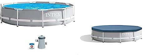 Intex 10Ft X 30In Prism Frame Pool Set & 28030 Framepool Cover 305 cm