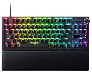 Razer Huntsman V3 Pro TKL (Analog Switches) - Tenkeyless Gamer-Tastatur - Schnellverschluss (Strike-Modus, 0,1 bis 4 mm einstellbare analoge optische Schalter), AZERTY-Tastatur | Schwarz FR layout