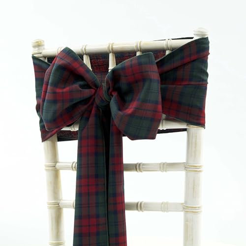 Decor Essentials Xmas Tartan Table Runner Napkins Set Christmas Dinner Party Tableware Table Setting Home Festive Decor (Sash ONLY Red/Green)