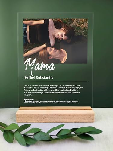 Mama Geschenk personalisiert - Acryl Foto Geschenk: Definition wie im Duden - Geschenke für Mama, Geschenk für mama, Geschenk Mama, Geburtstagsgeschenk Mama, Geburtstagsgeschenke für Mama, Sternenkind