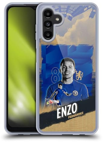 Head Case Designs Offizielle Chelsea Football Club Enzo Fernández 2023/24 Erstes Team Soft Gel Handyhülle Hülle kompatibel mit Samsung Galaxy A13 5G (2021)