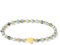 MetJakt Handgemachter Naturstein Perlenarmband 4MM Mini Stretch Armband Energiearmbänder 18k vergoldet Herz Armbänder für Damen Damenschmuck Echtes (Kiwi Jaspis)