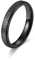 Whoiy Freundschaftsring Schwarz Matt für Sie, Edelstahl 4MM Sandstrahl Glitzer Ringe Freundschaftsringe Frauen mit Gravur Größe 54 (17.2)
