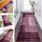 Abstrakte Läufer Flur Küche Waschbar rutschfest Korridor Teppichmatten 60X250CM Violett Rosa Lang Küchenteppich Flurteppich Läufer Schlafzimmer Esszimmer Polyester Teppichläufer Meterware Anpassbar