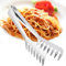 CHEFZOCO Pinza espagueti, Pinza para pasta, Pinza Forma de Peine, Pinzas para Servir Espaguetis, Servidor de pasta, Pinzas de cocina, Pinzas de fideos, Acero Inoxidable, 24 cm