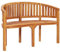 Sufrk Bananenbank 120 cm Massivholz Teak Sitzbank Holz Teck Gartenbank